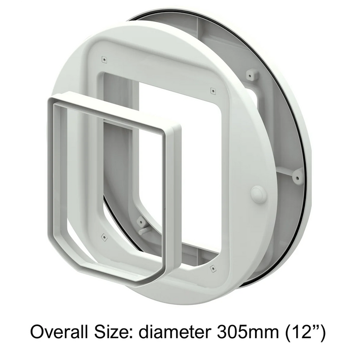 Cat Mate White Cat Flap Adapter Kit For Walls And Glass Panels