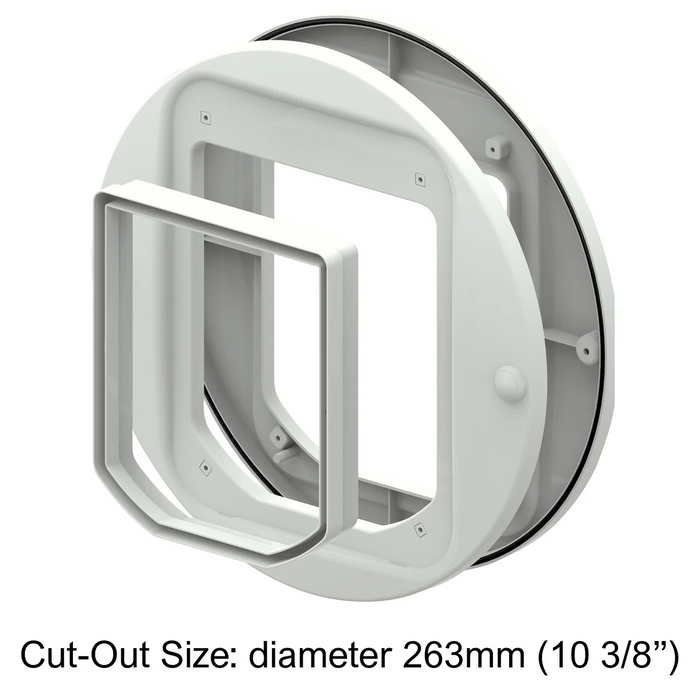 Cat Mate White Cat Flap Adapter Kit For Walls And Glass Panels