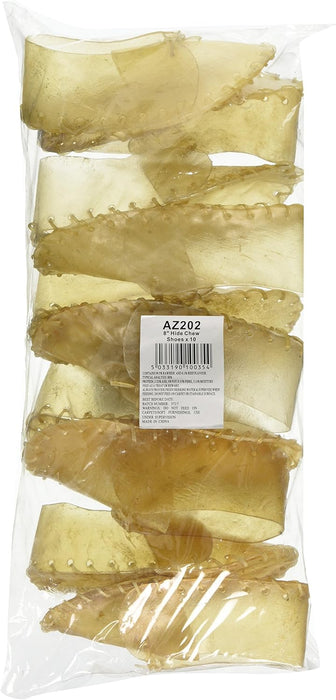 Dog Life 8" Large Rawhide Shoe Chews Pack Of 10