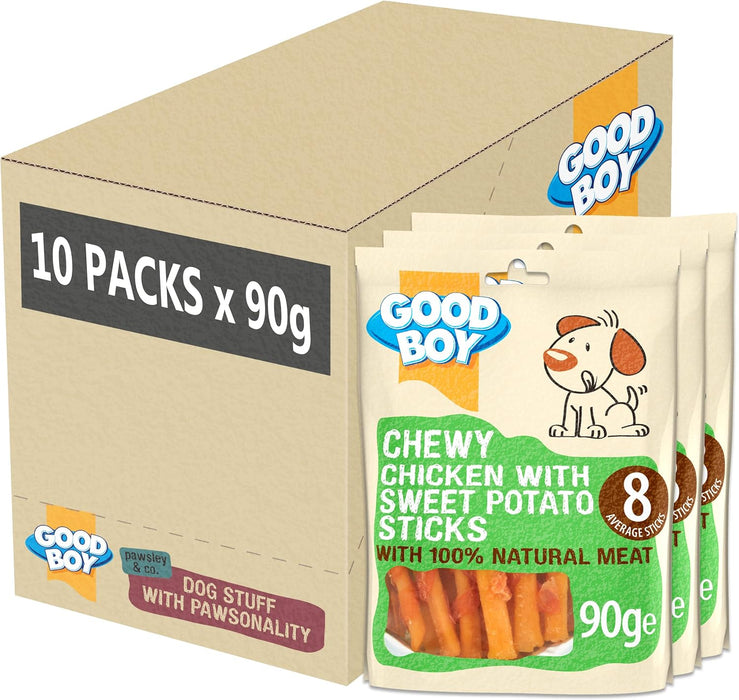 Good Boy Chewy Chicken With Sweet Potato Sticks 90g Case Of 10