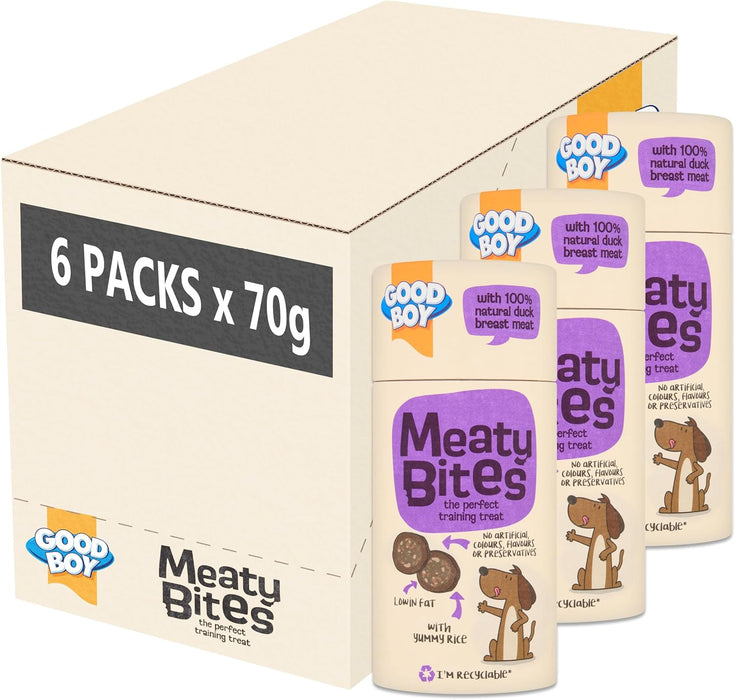 Good Boy Meaty Bites Duck With Rice 70g Case Of 6