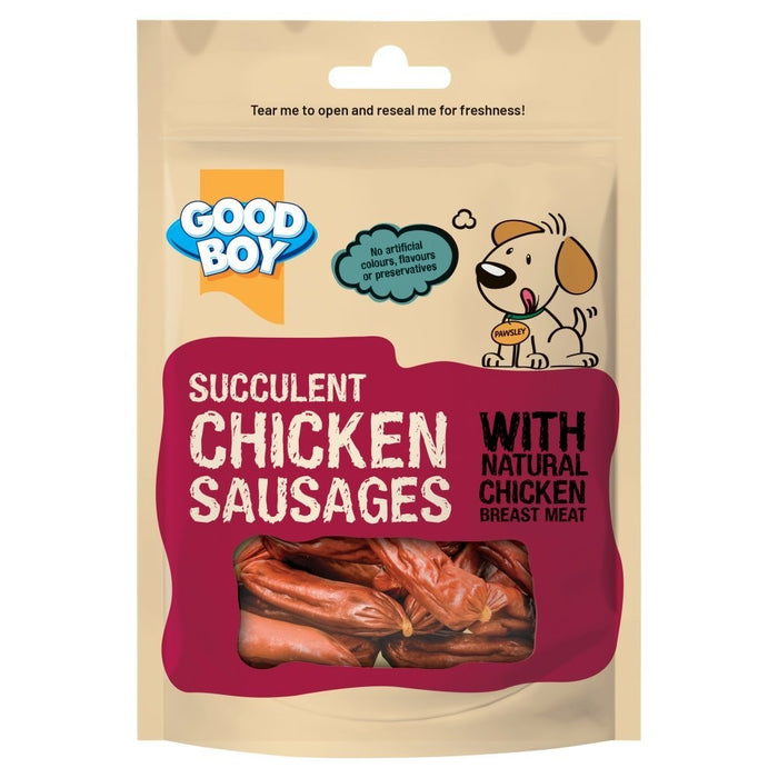 Good Boy Succulent Chicken Sausages 75g Case Of 12