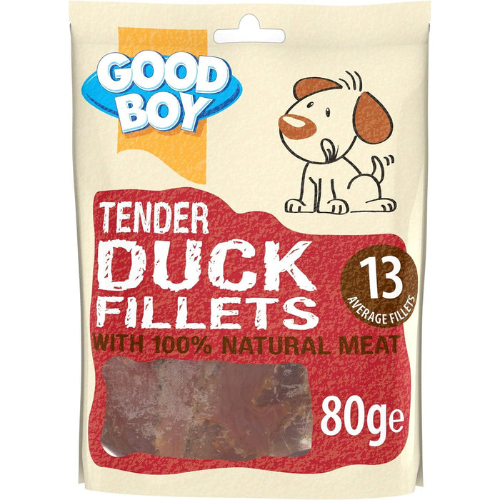 10 x Good Boy Tender Duck Fillets 80g Full Case