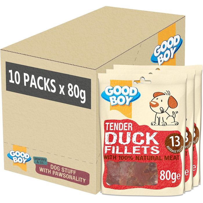 10 x Good Boy Tender Duck Fillets 80g Full Case