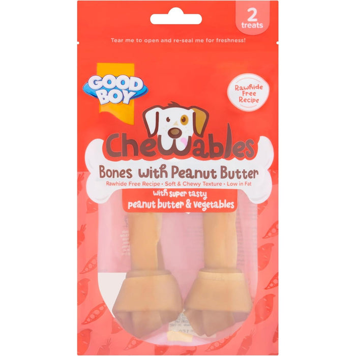 Good Boy Chewables Bones With Peanut Butter Case Of 8 Packs