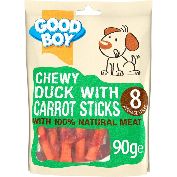Good Boy Chewy Duck With Carrot Sticks 90g Case Of 10