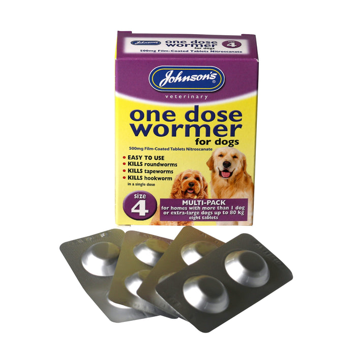 Johnsons One Dose Wormer For Dogs Multipack