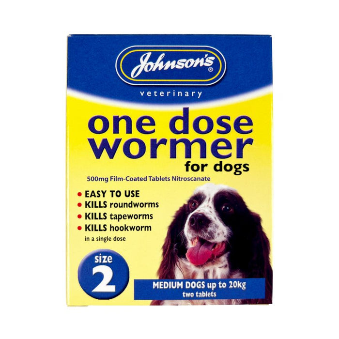 Johnsons One Dose Wormer For Medium Dogs