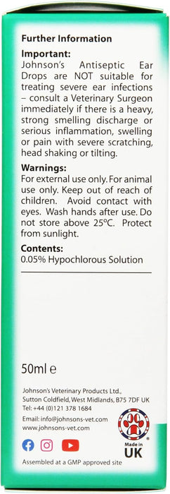 Johnsons Antiseptic Ear Drops For Pets