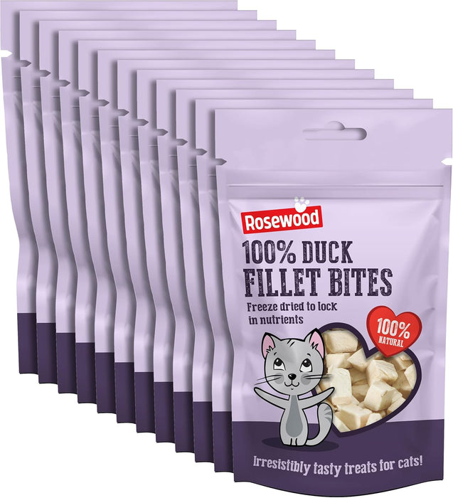 Rosewood Duck Freeze Dried Cat Treats 15g Case Of 12