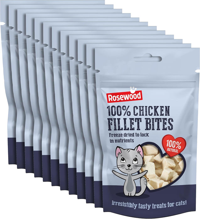 Rosewood Chicken Freeze Dried Cat Treats 15g Case Of 12