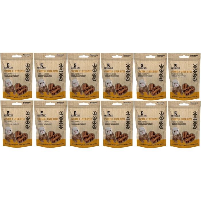 Rosewood Natural Eats Chicken & Liver Ferret Bites Case Of 12 Packs