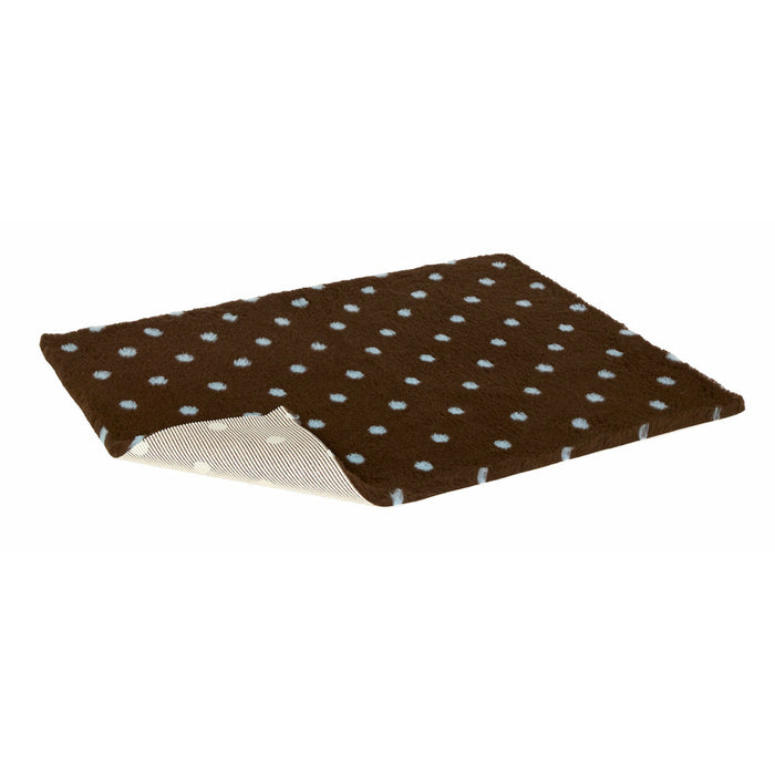 Vetbed Non-Slip Brown With Blue Polka Dot