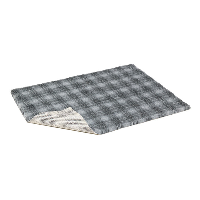 Vetbed Non-Slip Grey Tartan Print