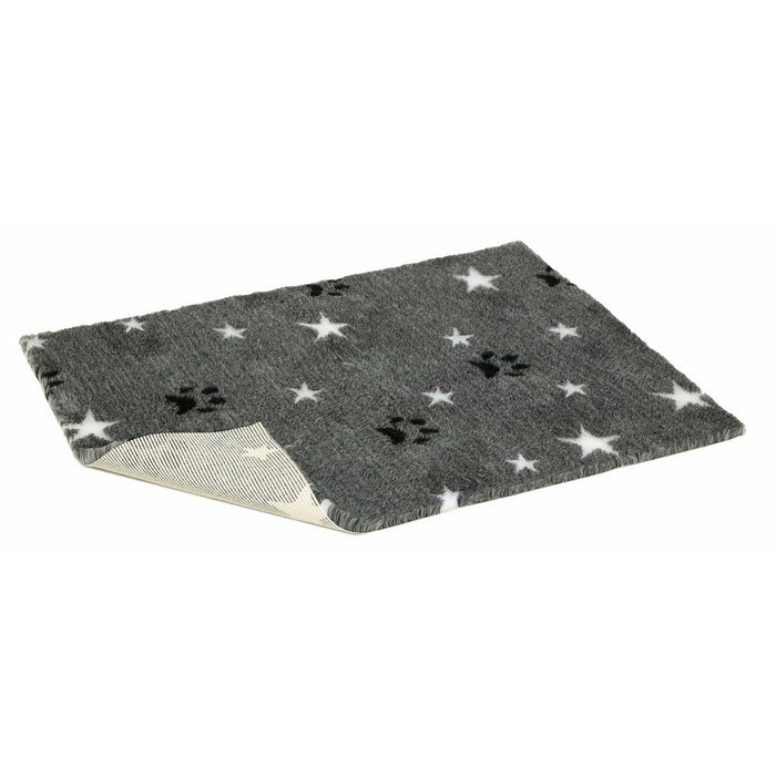 Vetbed Non-Slip Grey With White Stars And Black Paws