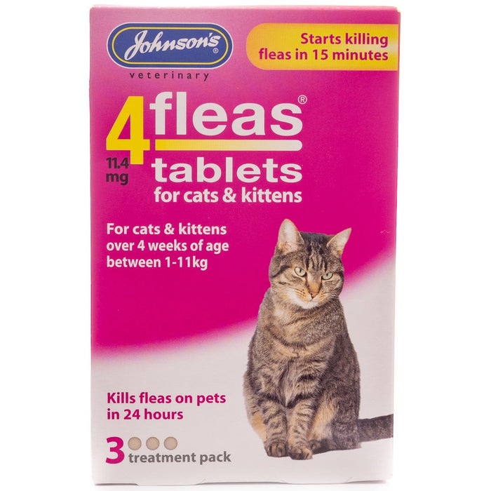 Johnsons 4fleas Tablets for Cats & Kittens 3 Tablets