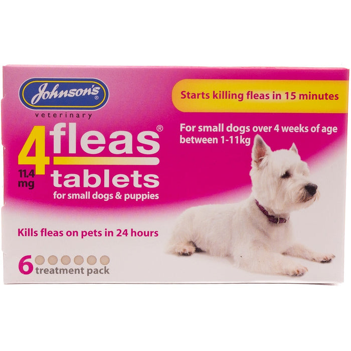 Johnsons 4fleas Tablets for Puppies And Small Dogs 6 Tablets