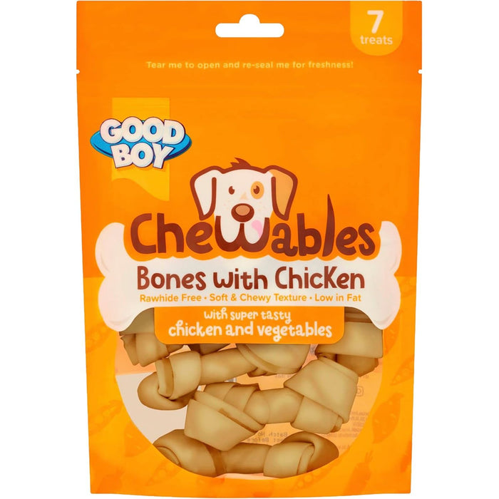 10 x Good Boy Chewables Bones With Chicken 112g Full Case