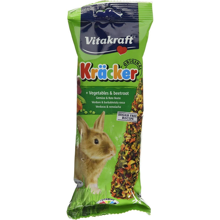 Vitakraft Kracker Vegetables And Beetroot Rabbit Sticks 2Pcs Case Of 5 Packs