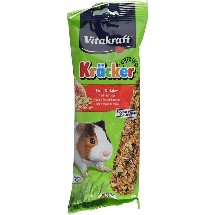 Vitakraft Kracker Fruit And Flakes Guinea Pig Sticks 2Pcs Case Of 5 Packs