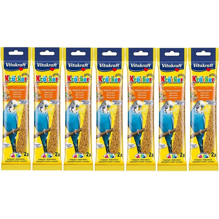 Vitakraft Kracker Honey And Sesame Budgie Fruit Sticks Case Of 7 Packs