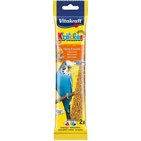 Vitakraft Kracker Honey And Sesame Budgie Fruit Sticks Case Of 7 Packs