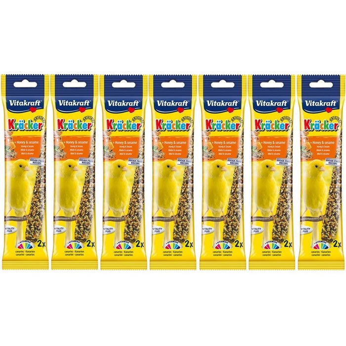 Vitakraft Kracker Honey And Seasame Canary Fruit Sticks Case Of 7 Packs