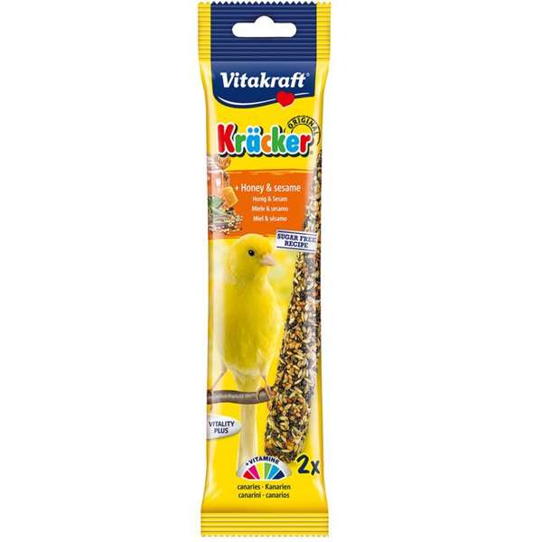 Vitakraft Kracker Honey And Seasame Canary Fruit Sticks Case Of 7 Packs