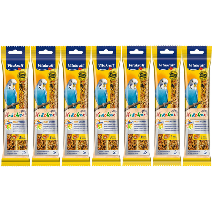 Vitakraft Kracker Multi-Vitamin Budgie Fruit Sticks Case Of 7 Packs