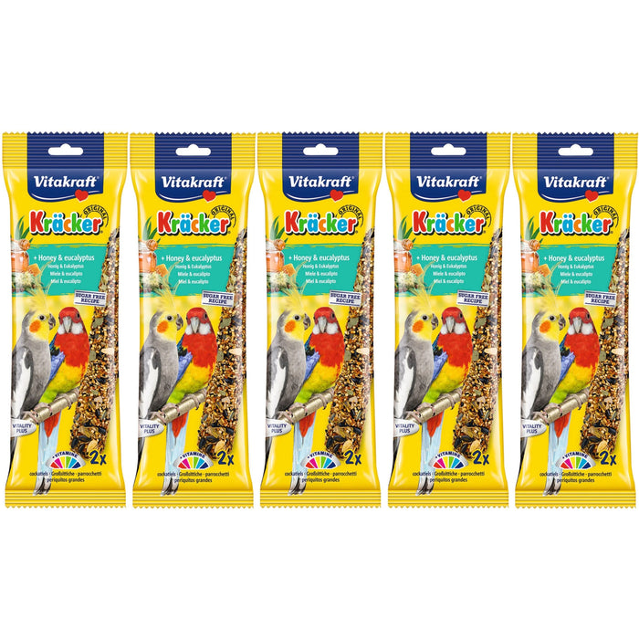 Vitakraft Kracker Honey And Eucalyptus Cockatiel Sticks 2Pcs Case Of 5 Packs