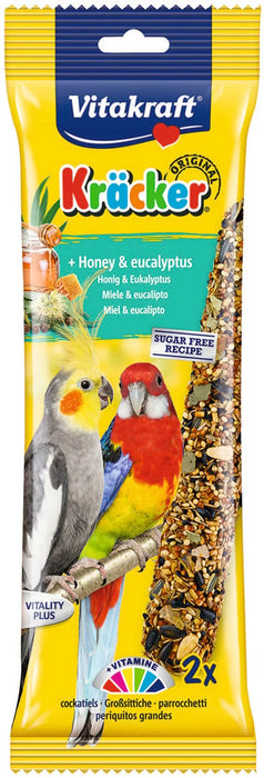 Vitakraft Kracker Honey And Eucalyptus Cockatiel Sticks 2Pcs Case Of 5 Packs