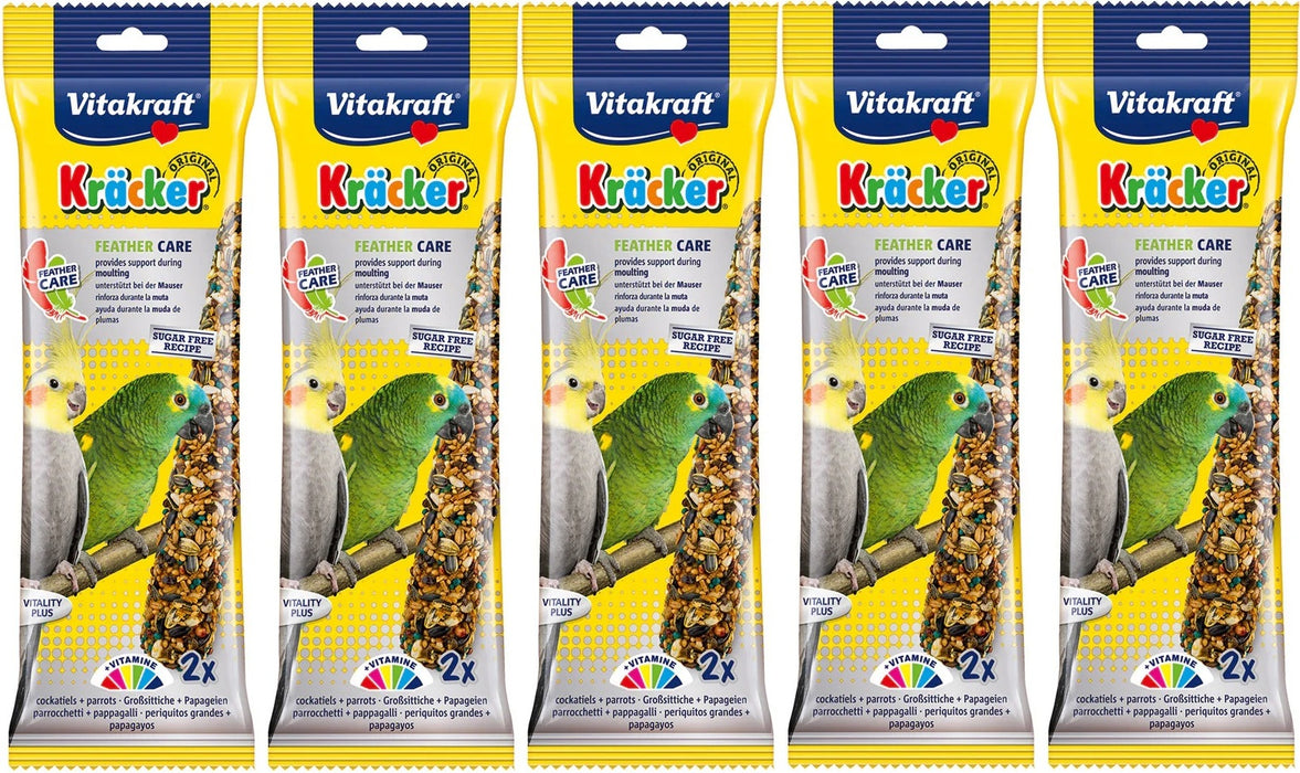 Vitakraft Kracker Cockatiel Feather Care Sticks 2Pcs Case Of 5 Packs