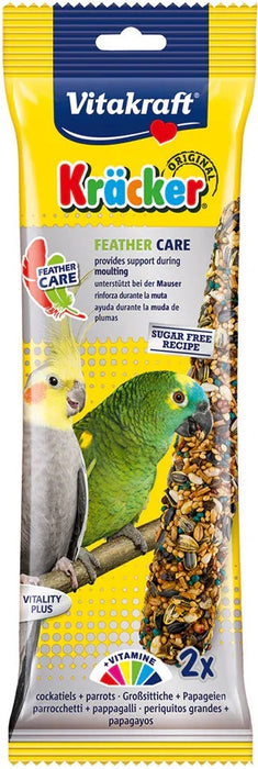 Vitakraft Kracker Cockatiel Feather Care Sticks 2Pcs Case Of 5 Packs
