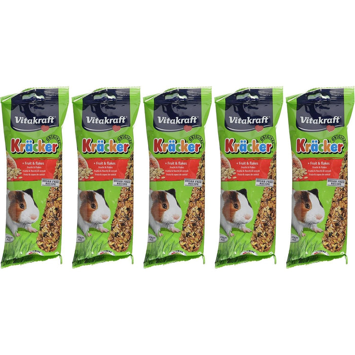 Vitakraft Kracker Fruit And Flakes Guinea Pig Sticks 2Pcs Case Of 5 Packs