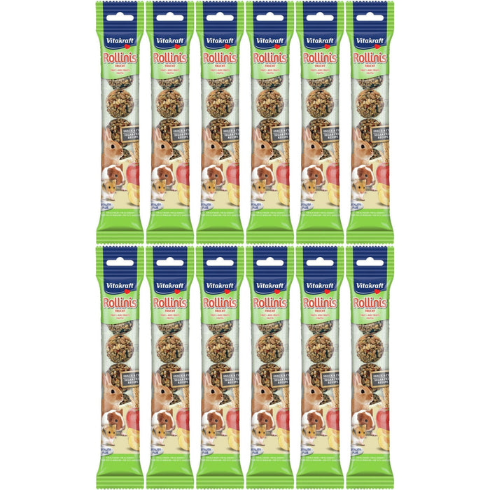 Vitakraft Rollinis With Fruit Small Animal Ball Treats Full Case Of 12 Packs