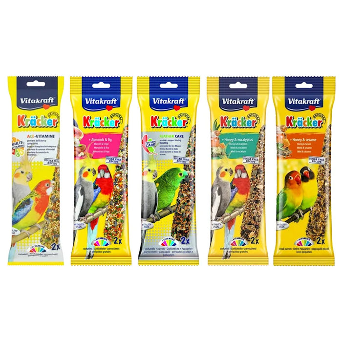 Vitakraft Kracker Mixed Pack Cockatiel Sticks 2Pcs Case Of 5 Packs