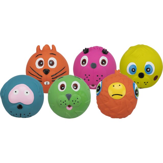 6 Trixie Dog Face Balls