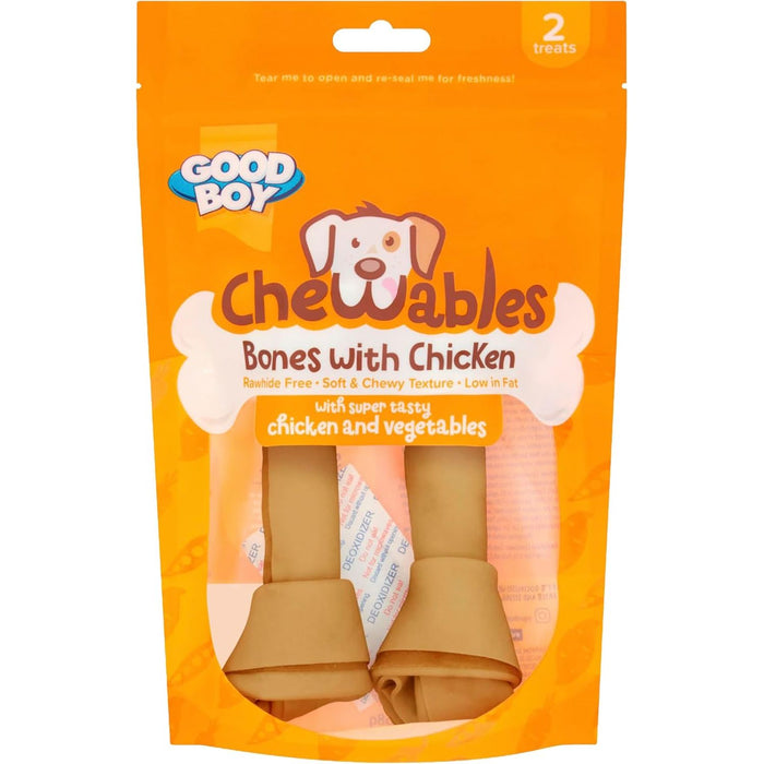 8 x Good Boy Chewables Bones With Chicken 158g Full Case