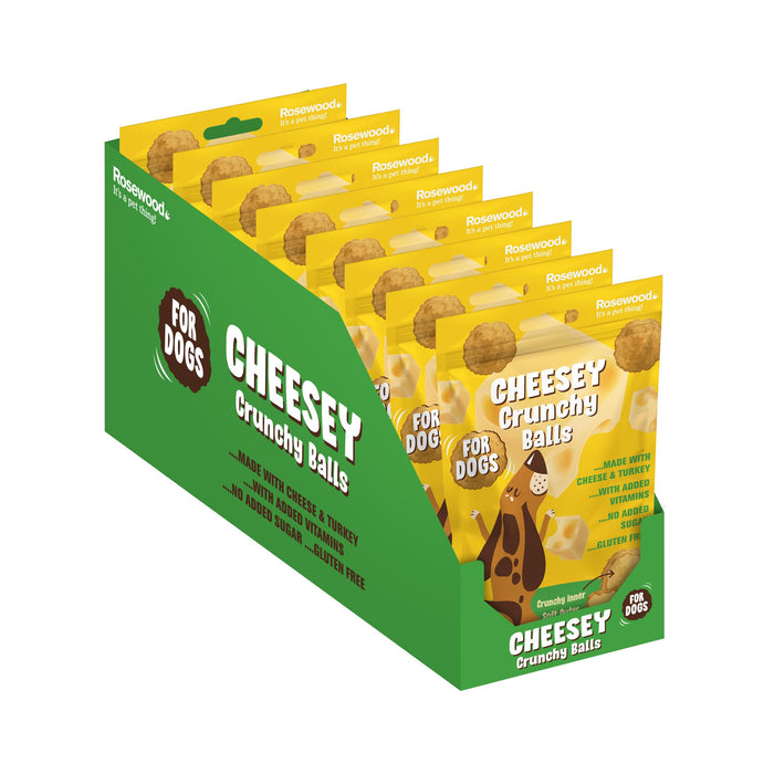 Rosewood Cheesy Crunchy Balls For Dogs (Full Case of 12 Packs)