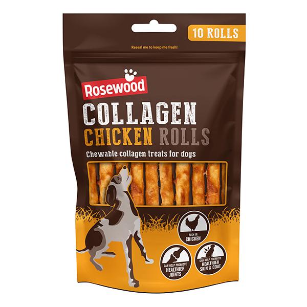 Rosewood Collagen Chicken Rolls For Dogs (Full Case of 12 Packs)