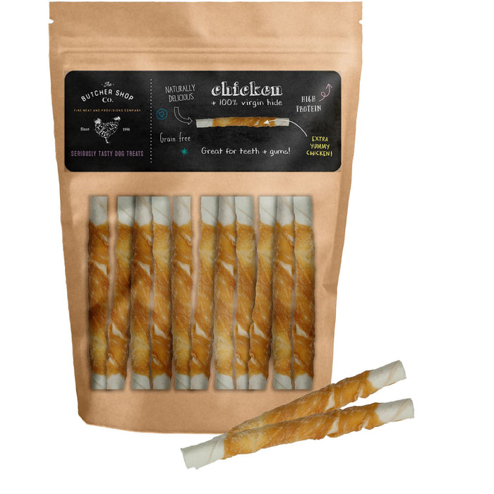 The Butcher Shop Co Twisted Sticks With Chicken 25 Pack