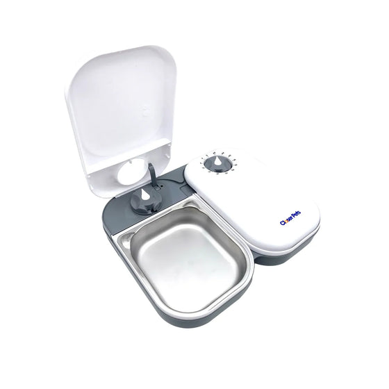 Stainless steel automatic pet feeder hotsell