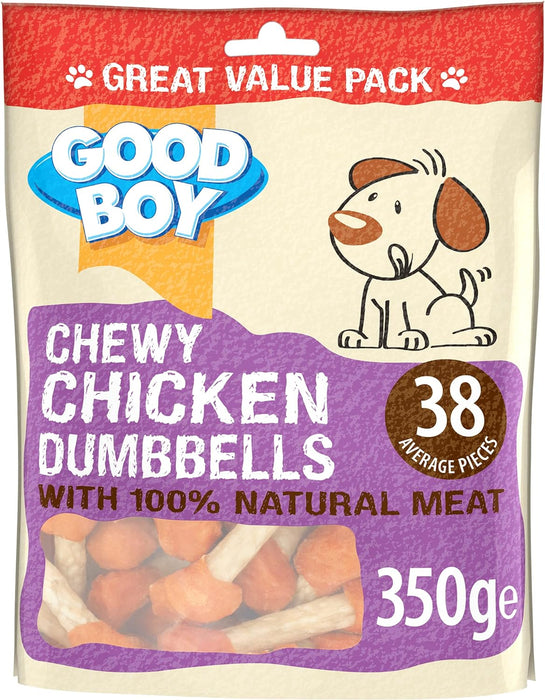 Good Boy Chewy Chicken Dumbbells 350g Case