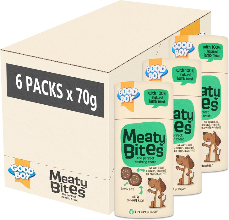 Good Boy Meaty Bites Lamb With Rice 70g Case Of 6