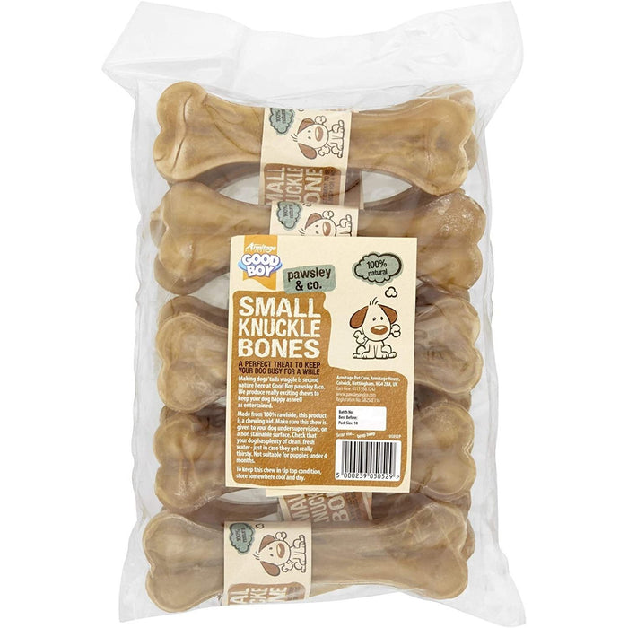 Good Boy Small Rawhide Knuckle Bones 10 Pack