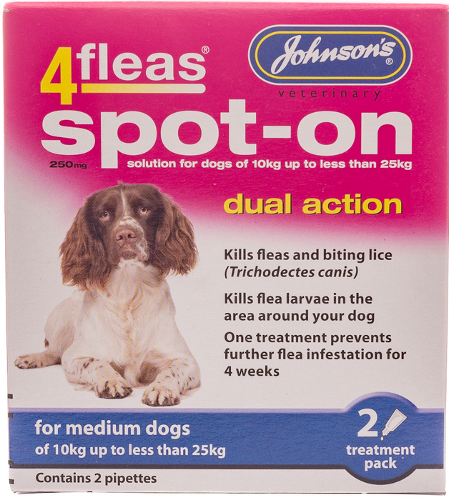 Johnsons 4Fleas Spot On For Medium Dogs