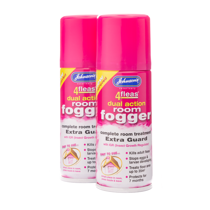Johnsons 4Fleas Dual Action Room Fogger Twin Pack