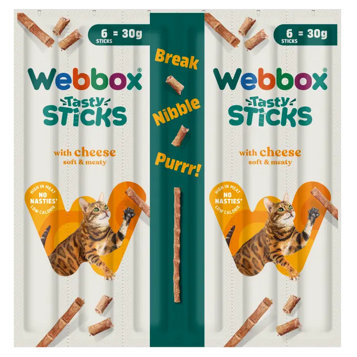 Webbox Cat Tasty Sticks With Cheese (6 x 5g)