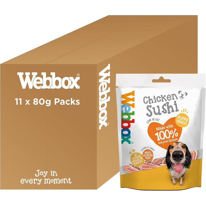 Webbox Chicken Sushi Dog Treats 80g Case Of 11 Packs