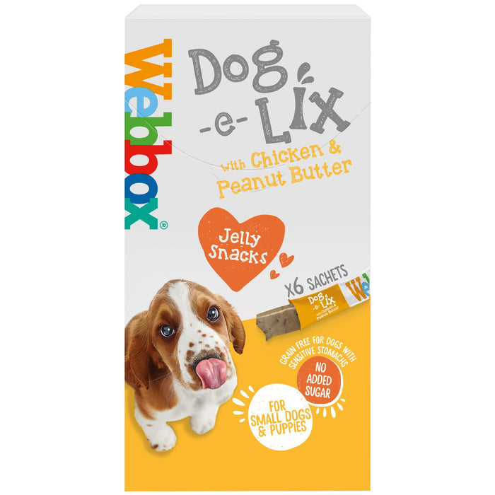 Webbox Dog-E-Lix Chicken And Peanut Butter Dog Treats (6 x 15g)